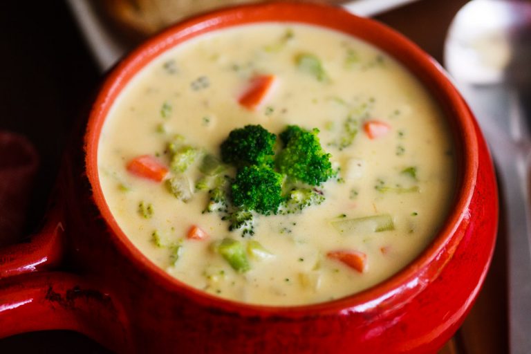 Trader Joe’s Unexpected Cheddar Broccoli Soup Recipe FOOD is Four