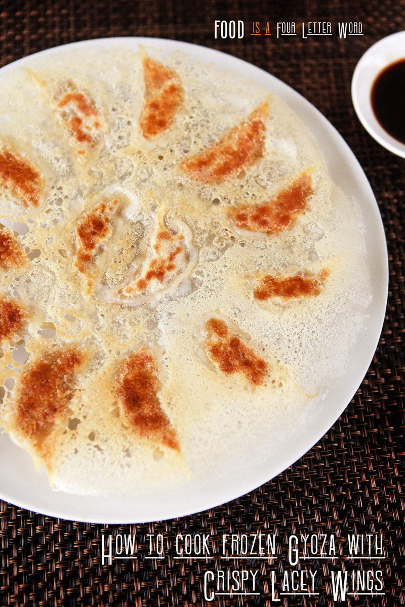 How to cook Frozen Gyoza with Crispy Lacey “Wings”