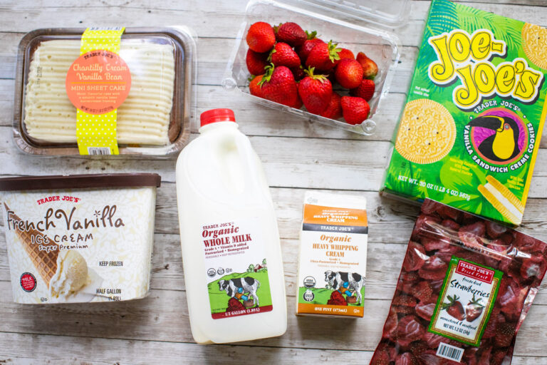 Trader Joe’s Strawberry Crunch Cake Milkshake Recipe FOOD is Four