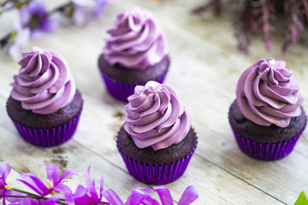 Ube Cupcakes with Ube Buttercream Frosting Recipe