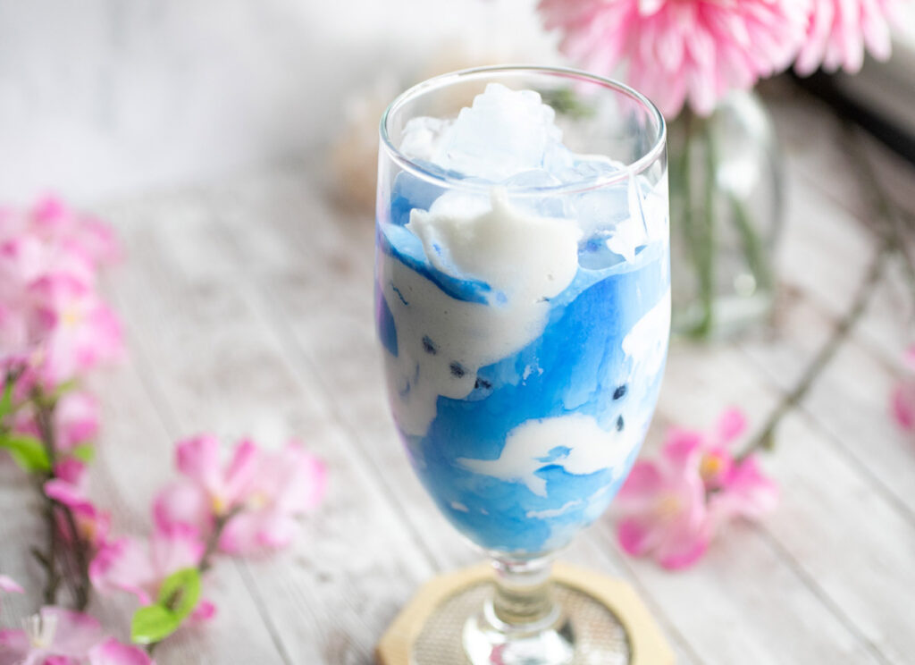 Matcha & Blue Spirulina Latte Recipe FOOD is Four Letter Word