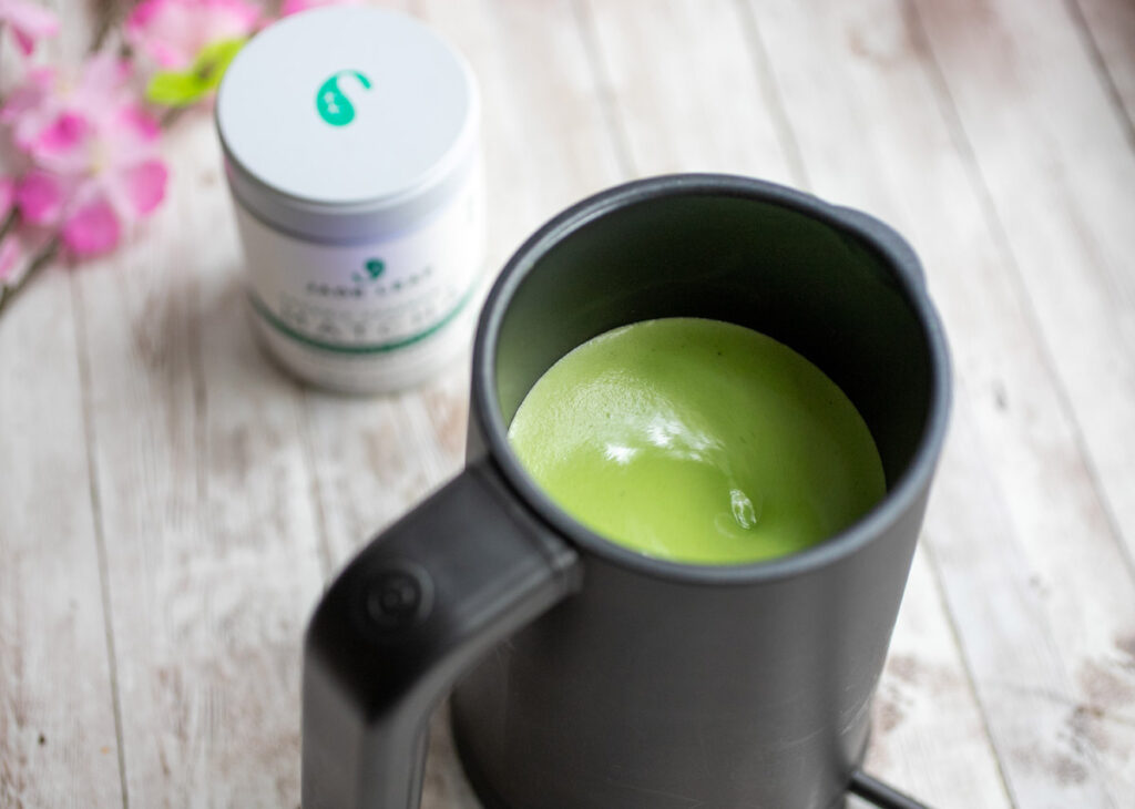 Matcha & Blue Spirulina Latte Recipe FOOD is Four Letter Word