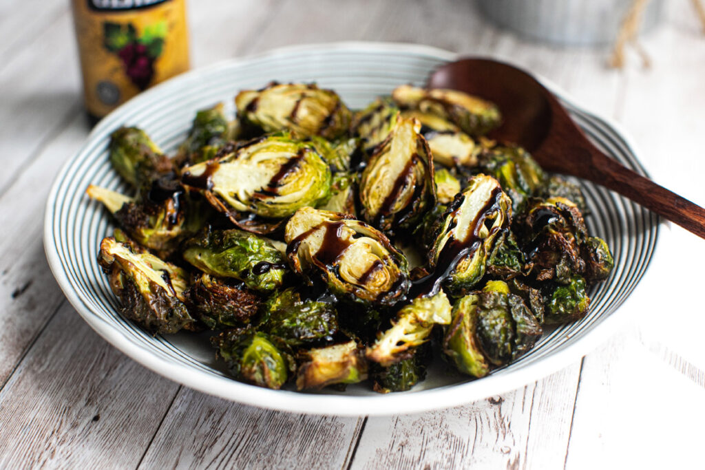 EASY Air Fryer Brussels Sprouts Recipe FOOD is Four Letter Word