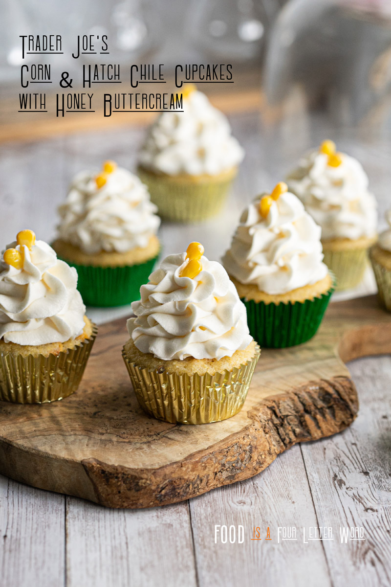 Trader Joe's Corn & Hatch Chile Cupcakes with Honey Buttercream