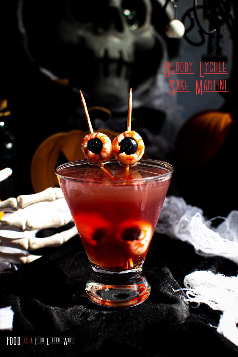 Bloody Lychee Sake Martini Recipe for Halloween